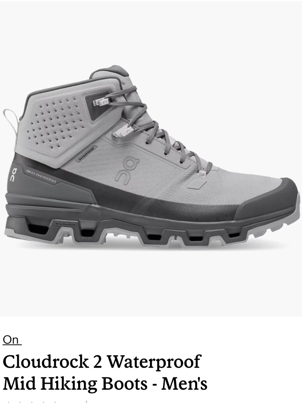 On Men’s Cloudrock 2 Waterproof Brand New in Box